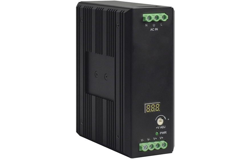 飛暢科技-工業(yè)導軌式AC220V轉DC12V15A/24V8A/48V5A(帶功率因素調(diào)整)開關電源
